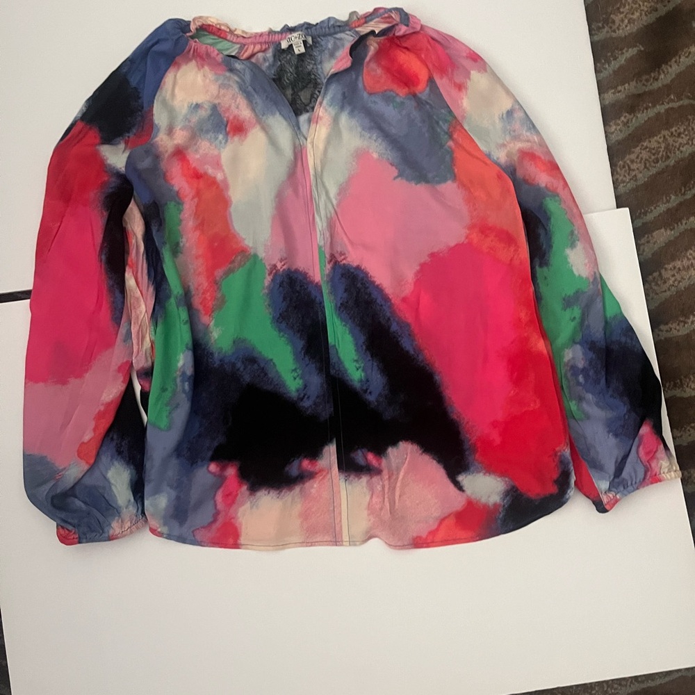 NIC+ZOE Abstract Art Top shirt large - Picture 3 of 9